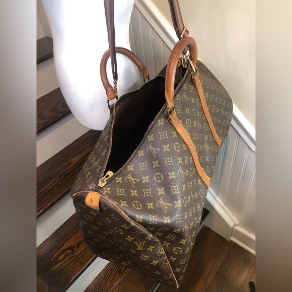 Authentic LOUIS VUITTON KeepAll LV 60 Weekend Shoulder Bag Crossbody Tote Duffle - Picture 5 of 16